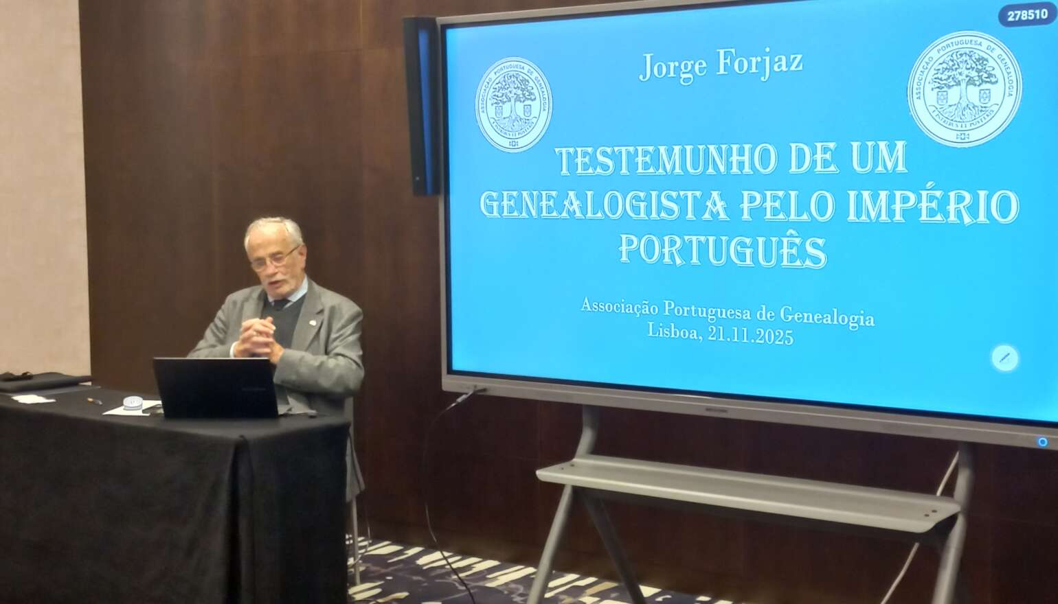 Jantar-Tertúlia de Novembro com TnT: Jorge Forjaz, o genealogista das Sete Partidas