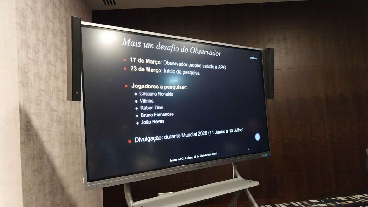 Jantar-Tertúlia de Outubro com TnT: As raízes da Selecção Nacional de futebol